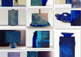 Composizioni oggetti blu